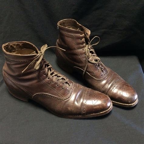 1920's men's fashion shoes|1920s men's work boots.